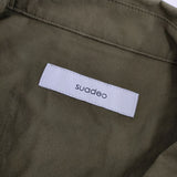 suadeo スアデオ 半袖 コットン プルオーバー バックチュール ブラウス シャツ カーキ レディース【中古】5-0724S∞