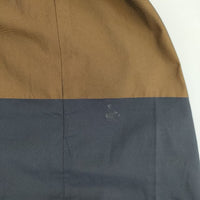 nooy ポリエステルシルク ボーダー スカート ブラウン ブラック レディース ヌーイ【中古】5-0421M∞