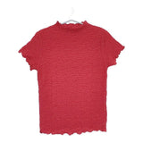 Oriens JOURNAL STANDARD シャーリングチビT 半袖Ｔシャツ カットソー レッド レディース オリエンスジャーナルスタンダード【中古】5-0724S∞