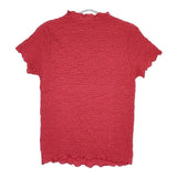 Oriens JOURNAL STANDARD シャーリングチビT 半袖Ｔシャツ カットソー レッド レディース オリエンスジャーナルスタンダード【中古】5-0724S∞