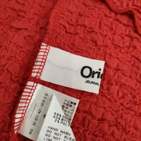 Oriens JOURNAL STANDARD シャーリングチビT 半袖Ｔシャツ カットソー レッド レディース オリエンスジャーナルスタンダード【中古】5-0724S∞