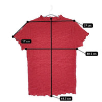 Oriens JOURNAL STANDARD シャーリングチビT 半袖Ｔシャツ カットソー レッド レディース オリエンスジャーナルスタンダード【中古】5-0724S∞