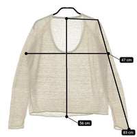 classic body クラシックボディ パラスパレス取扱　リネン ニット ベージュ レディース【中古】5-0424M∞