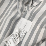 CITYSHOP STRIPE PRINT SHIRTS ストライプ Vネック 長袖シャツ 23SS ブラック ホワイト レディース シティショップ【中古】4-1022M♪