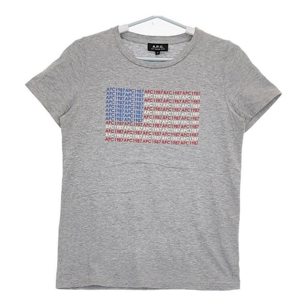 A.P.C. プリント 半袖Ｔシャツ カットソー グレー レディース アーペーセー【中古】5-0724S∞