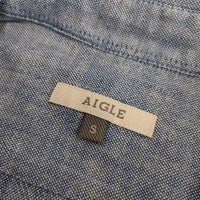 AIGLE コットン サイズS 半袖シャツ ライトブルー メンズ エーグル【中古】5-0724S∞