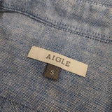 AIGLE コットン サイズS 半袖シャツ ライトブルー メンズ エーグル【中古】5-0724S∞