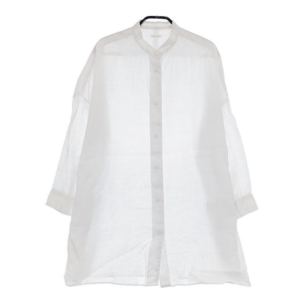 R&D.M.Co- リネン チュニックシャツ ロング ブラウス シャツ ホワイト レディース オールドマンズテーラー【中古】5-0402M∞