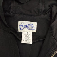 Charpentier de Vaisseau ジャケット コットンリネン ブルゾン ブラック レディース シャルパンティエドゥヴェッソ【中古】5-0402M∞