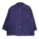 Lin francais d'antan ヘンプ ジャケット ネイビー レディース ランフランセダンタン【中古】5-0402M∞
