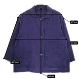 Lin francais d'antan ヘンプ ジャケット ネイビー レディース ランフランセダンタン【中古】5-0402M∞