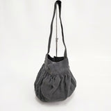 Lin francais d'antan carol キャロル ワンハンドル ラウンド リネン トートバッグ チャコールグレー レディース ランフランセダンタン【中古】5-0605M◎