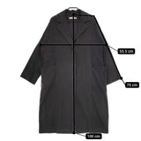 evam eva コットン E181T035 コート ブラック レディース エヴァムエヴァ【中古】5-0402M∞