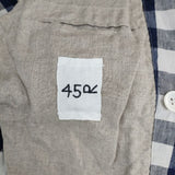 45R/45rpm リネンJACKET 定価63800円 チェック ジャケット ブルー ライトグレー レディース フォーティーファイブアールピーエム【中古】5-0402M∞