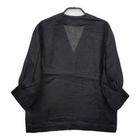 atelier naruse linen shirt cardigan リネンシャツカーディガン 定価20350円 na-t02001 ブラウス シャツ ブラック レディース アトリエナルセ【中古】5-0402M∞