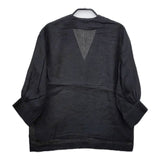 atelier naruse linen shirt cardigan リネンシャツカーディガン 定価20350円 na-t02001 ブラウス シャツ ブラック レディース アトリエナルセ【中古】5-0402M∞