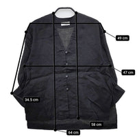 atelier naruse linen shirt cardigan リネンシャツカーディガン 定価20350円 na-t02001 ブラウス シャツ ブラック レディース アトリエナルセ【中古】5-0402M∞