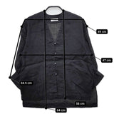 atelier naruse linen shirt cardigan リネンシャツカーディガン 定価20350円 na-t02001 ブラウス シャツ ブラック レディース アトリエナルセ【中古】5-0402M∞