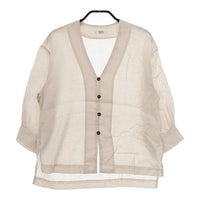 atelier naruse linen shirt cardigan リネンシャツカーディガン 定価20350円 na-t02002 ブラウス シャツ ベージュ レディース アトリエナルセ【中古】5-0402M∞