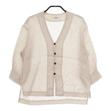 atelier naruse linen shirt cardigan リネンシャツカーディガン 定価20350円 na-t02002 ブラウス シャツ ベージュ レディース アトリエナルセ【中古】5-0402M∞