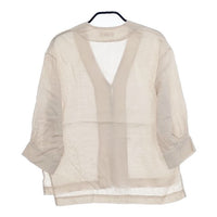 atelier naruse linen shirt cardigan リネンシャツカーディガン 定価20350円 na-t02002 ブラウス シャツ ベージュ レディース アトリエナルセ【中古】5-0402M∞