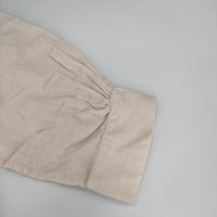 atelier naruse linen shirt cardigan リネンシャツカーディガン 定価20350円 na-t02002 ブラウス シャツ ベージュ レディース アトリエナルセ【中古】5-0402M∞