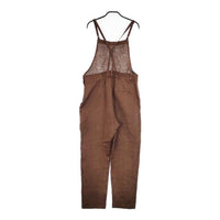 atelier naruse リネンヘリンボンサロペットパンツ 定価25300円 na-F05088 サロペット ブラウン レディース アトリエナルセ【中古】5-0402M∞