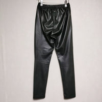 COGTHEBIGSMOKE ELLY TROUSERS COG ドローストリング レギンス フェイクレザー パンツ ブラック レディース コグ ザ ビッグスモーク【中古】4-0925T∞