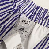 VERMEIL par iena/THOMAS MASON ロンドンストライプトランクスショーツ 定価17600円 ショートパンツ ハーフパンツ ショーツ パープル ホワイト レディース ヴェルメイユパーイエナ/トーマスメイソン【中古】5-0724S∞