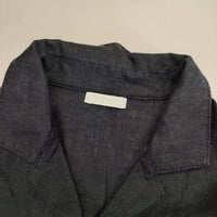 fog linen work リトアニアリネン シャツワンピ ワンピース ネイビー レディース フォグリネンワーク【中古】5-0402M∞