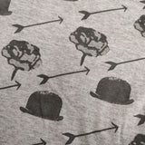 Mint Designs 総柄 コットン 半袖Ｔシャツ カットソー グレー レディース ミントデザインズ【中古】5-0724S∞