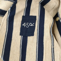 45R/45rpm ラッセルヒッコリーJACKET 定価46200円 コットン ジャケット ベージュ ネイビー レディース フォーティーファイブアールピーエム【中古】5-0126M∞