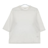 BEAUTY&YOUTH UNITED ARROWS 五分袖 コットン Ｔシャツ カットソー ホワイト レディース ビューティアンドユース【中古】5-0504M∞