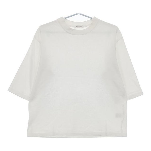 BEAUTY&YOUTH UNITED ARROWS 五分袖 コットン Ｔシャツ カットソー ホワイト レディース ビューティアンドユース【中古】5-0504M∞