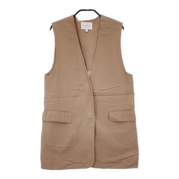 BEAUTY&YOUTH UNITED ARROWS 麻ブレンド カラーレスジレ ベスト ベージュ レディース ビューティアンドユース【中古】5-0504M∞