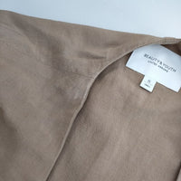 BEAUTY&YOUTH UNITED ARROWS 麻ブレンド カラーレスジレ ベスト ベージュ レディース ビューティアンドユース【中古】5-0504M∞