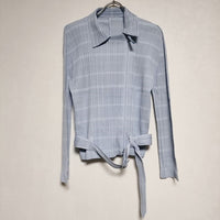 PLEATS PLEASE ISSEY MIYAKE PP71-JD652 プリーツライダース ジャケット ブルー レディース プリーツプリーズ【中古】4-1010M∞