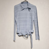 PLEATS PLEASE ISSEY MIYAKE PP71-JD652 プリーツライダース ジャケット ブルー レディース プリーツプリーズ【中古】4-1010M∞