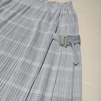 PLEATS PLEASE ISSEY MIYAKE PP71-JG654 サイドベルト プリーツ スカート ブルー レディース プリーツプリーズ【中古】4-1010M∞