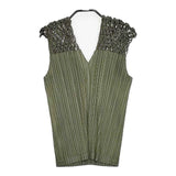 PLEATS PLEASE ISSEY MIYAKE プリーツ PP81-JK722 ノースリーブ Ｔシャツ カットソー カーキ レディース プリーツプリーズ【中古】5-0601S∞