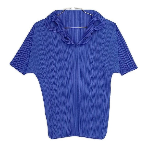 PLEATS PLEASE ISSEY MIYAKE プリーツ PP93-JK734 半袖Ｔシャツ カットソー ブルー レディース プリーツプリーズ【中古】5-0601S∞