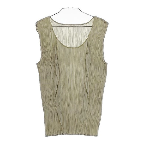 PLEATS PLEASE ISSEY MIYAKE プリーツ PP83-JK651 ノースリーブ Ｔシャツ カットソー グレージュ レディース プリーツプリーズ【中古】5-0601S∞