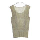PLEATS PLEASE ISSEY MIYAKE プリーツ PP83-JK651 ノースリーブ Ｔシャツ カットソー グレージュ レディース プリーツプリーズ【中古】5-0601S∞