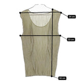PLEATS PLEASE ISSEY MIYAKE プリーツ PP83-JK651 ノースリーブ Ｔシャツ カットソー グレージュ レディース プリーツプリーズ【中古】5-0601S∞