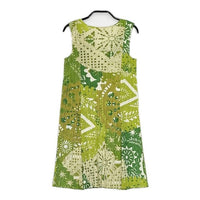 PLEATS PLEASE ISSEY MIYAKE プリーツ チュニック PP91-JK605 ノースリーブ ワンピース グリーン レディース プリーツプリーズ【中古】5-0601S∞