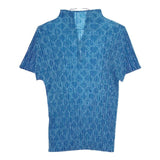 PLEATS PLEASE ISSEY MIYAKE プリーツ 総柄 PP73-JK102 半袖Ｔシャツ カットソー ライトブルー ブルー レディース プリーツプリーズ【中古】5-0601S∞