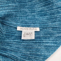 PLEATS PLEASE ISSEY MIYAKE プリーツ 総柄 PP73-JK102 半袖Ｔシャツ カットソー ライトブルー ブルー レディース プリーツプリーズ【中古】5-0601S∞