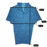 PLEATS PLEASE ISSEY MIYAKE プリーツ 総柄 PP73-JK102 半袖Ｔシャツ カットソー ライトブルー ブルー レディース プリーツプリーズ【中古】5-0601S∞