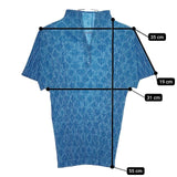 PLEATS PLEASE ISSEY MIYAKE プリーツ 総柄 PP73-JK102 半袖Ｔシャツ カットソー ライトブルー ブルー レディース プリーツプリーズ【中古】5-0601S∞