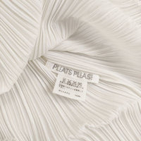 PLEATS PLEASE ISSEY MIYAKE プリーツ 羽織 PP63-JJ201 ポリエステル ブラウス シャツ オフホワイト レディース プリーツプリーズ【中古】5-0301M∞